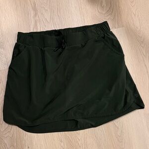Olive Green Active Skort with Drawstring Waist